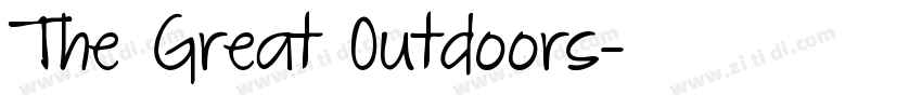 The Great Outdoors字体转换